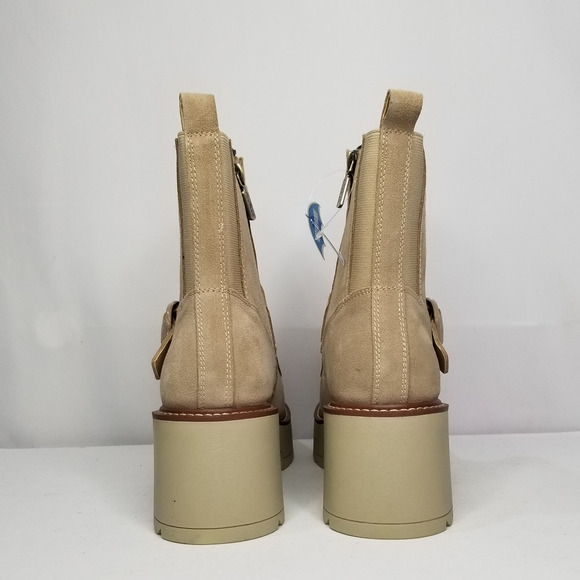 Aqua College Women's Gecko Lace-Up Buckled Boots Size 8 Sand Suede NWT - Picture 6 of 8